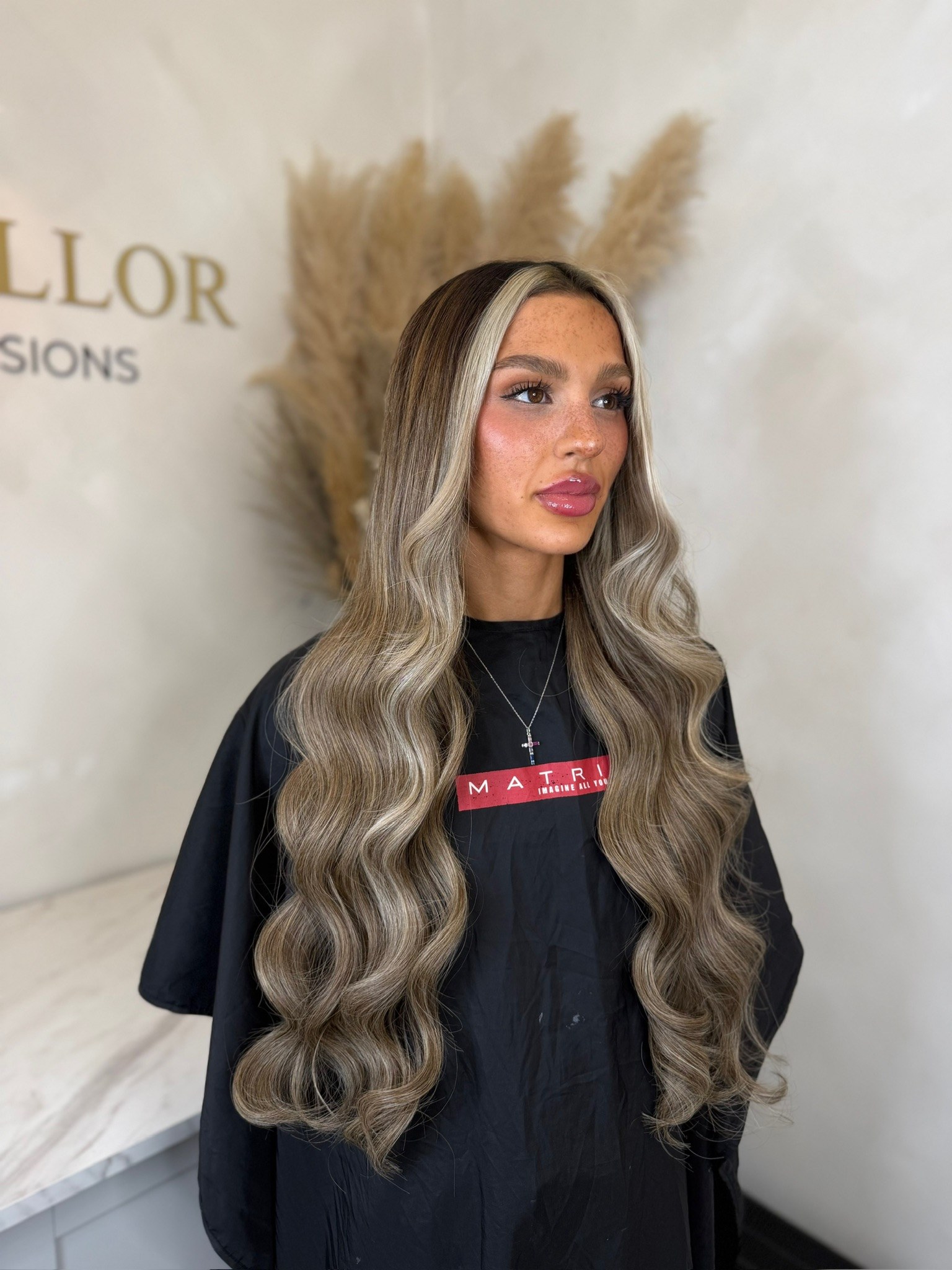 After Maison Vellor extensions, full styled length